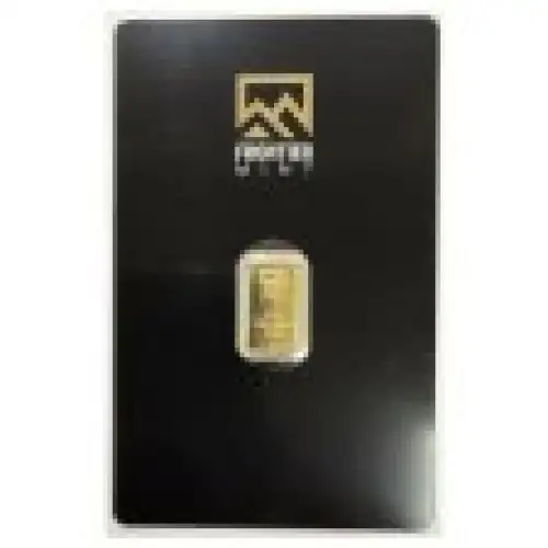 0.5 gram Frontier Mint .9999 Gold Bar in Assay