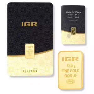 0.5 gram Istanbul Gold Refinery .9999 Gold Bar in Assay