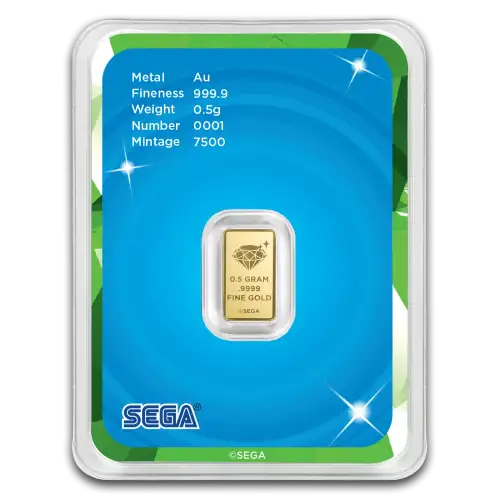 0.5g Sonic the Hedgehog 35th Anniversary .9999 Gold Bar (2)