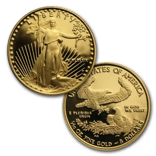 1/10 oz Proof American Gold Eagle Coin (Random Year, Capsules Only)