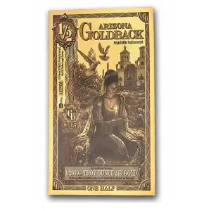 1/2 Arizona GoldBack Note 1/2000th oz .999 Gold