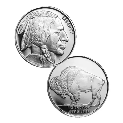 1/2 oz .999 Silver Buffalo Round