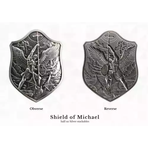 1/2 oz South Korea .999 Silver Shield of St. Michael Stacker