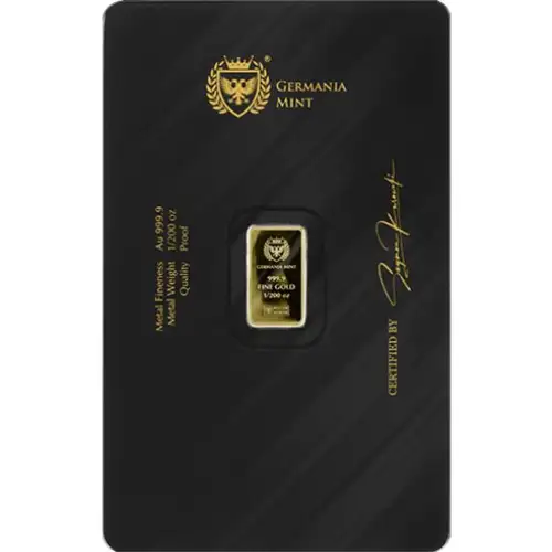 1/200 oz Germania Mint Stamped.9999 Proof Gold Bar in Assay (4)