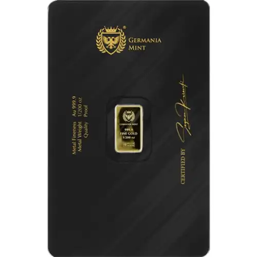 1/200 oz Germania Mint Stamped.9999 Proof Gold Bar in Assay (4)