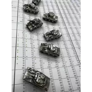 1:200 Scale .999 silver M4 Sherman tank model  (3)