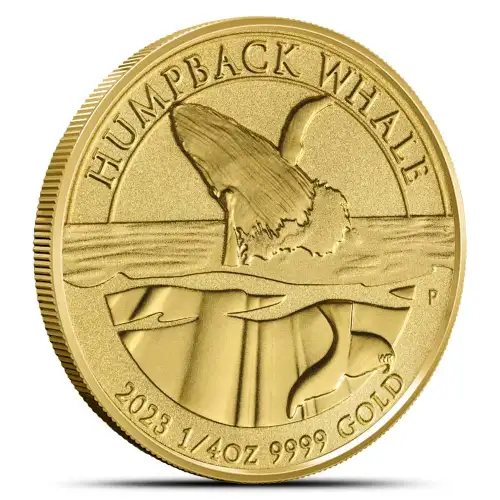 1/4 oz Australia Perth Mint Humpback Whale .9999 Gold Coin