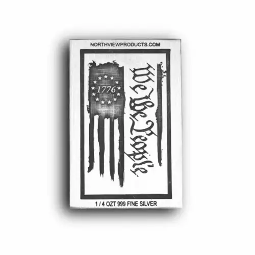 1/4oz We the People .999 Silver Card Bar