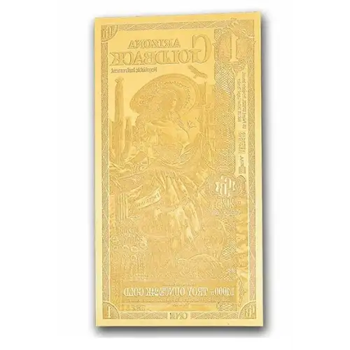1 Arizona GoldBack Note 1/1000th oz .999 Gold (3)