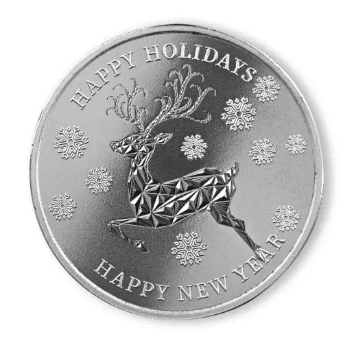 1 oz Asahi Christmas Happy Holidays Silver Round