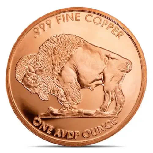 1 oz Buffalo .999 Copper Round (2)