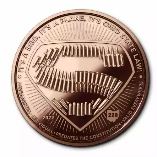 1 oz Constitutional Open Carry Ohio .999 Copper Round