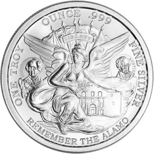  1 oz Golden State Mint Texas Commemorative .999 Fine Silver Round