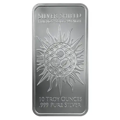 1 oz GSM Silver Shield Den of Thieves .999 Silver Bar (2)