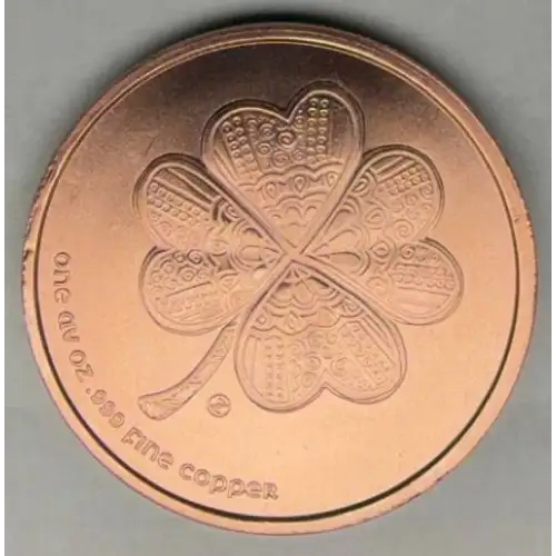 1 oz Lucky Clover .999 Copper Round