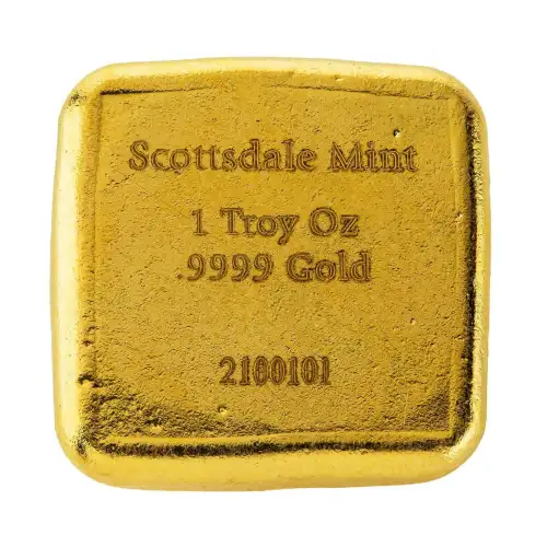 1 oz Scottsdale Lion .9999 Gold Cast Bar (2)