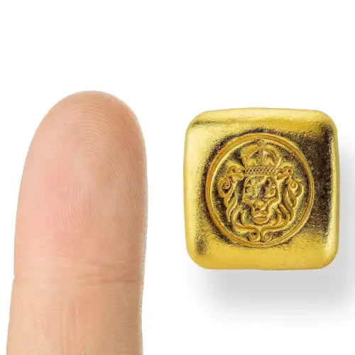 1 oz Scottsdale Lion .9999 Gold Cast Bar (4)