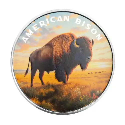 1 oz Scottsdale Mint THE WILD American Bison .999 Silver Colorized Round in Certi-Lock Assay  (4)