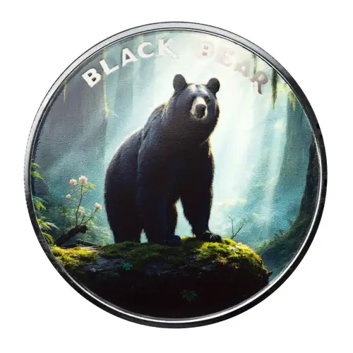 1 oz Scottsdale Mint THE WILD Black Bear .999 Silver Colorized Round in Certi-Lock Assay  (4)