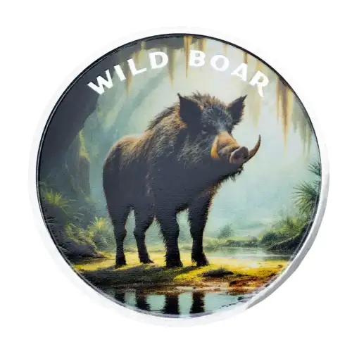 1 oz Scottsdale Mint THE WILD - Wild Boar .999 Silver Colorized Round in Certi-Lock Assay  (4)