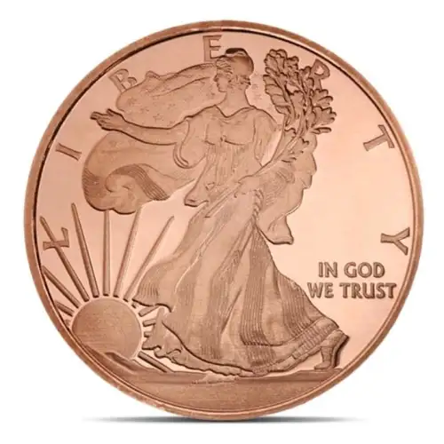 1 oz Walking Liberty .999 Copper Round
