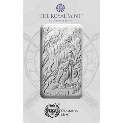 10 oz Germania Mint & Royal Mint Norse Gods – Loki .999 Silver Bar (2)