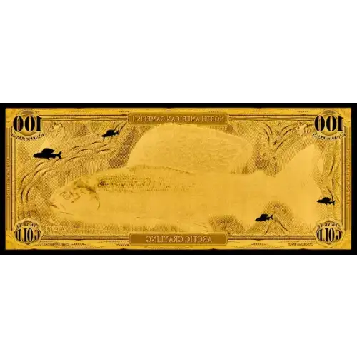 100mg Aurum Arctic Grayling 24k Gold Foil Note (2)