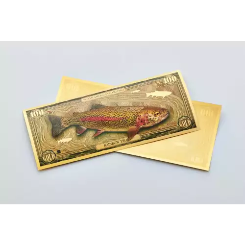 100mg Aurum Rainbow Trout 24k Gold Foil Note (3)