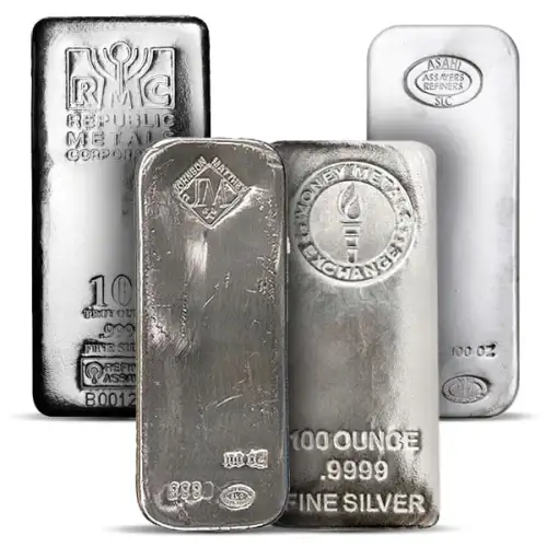 100oz Generic Silver Bar (5)