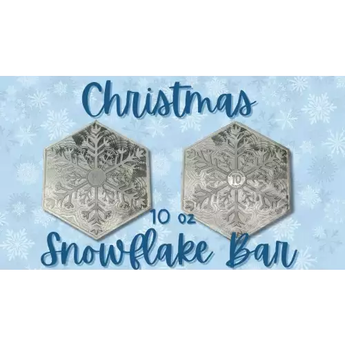 10oz .999 Silver Snowflake Bar