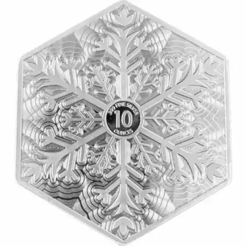 10oz .999 Silver Snowflake Bar (2)