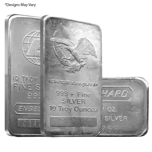 10oz Engelhard .999 Silver Bar (Random Design) (4)