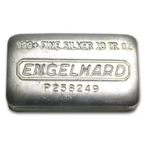 10oz Engelhard .999 Silver P Loaf Bars (2)