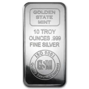 10oz Golden State Mint .999 Silver Bar