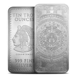 10oz GSM Aztec .999 Silver Bar