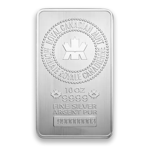 10oz Royal Canadian Mint (RCM) Silver Bar