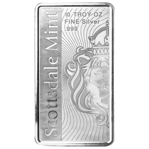 10oz Scottsdale Mint Vortez .999 Silver Bar (2)