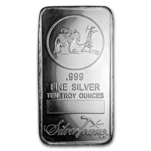 10oz SilverTowne .999 Silver Bar - Random Design (4)