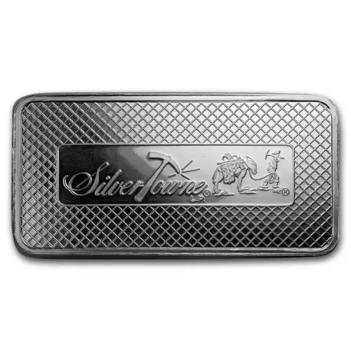 10oz SilverTowne .999 Silver Bar - Random Design (2)