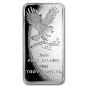 10oz Silvertowne Mint .999 Silver Eagle Bar (2)