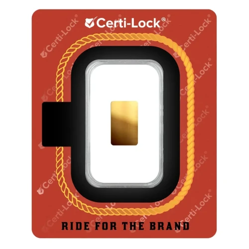 1/100th oz Scottsdale Mint Rifleman .9999 Gold Bar in Certi-Lock Assay