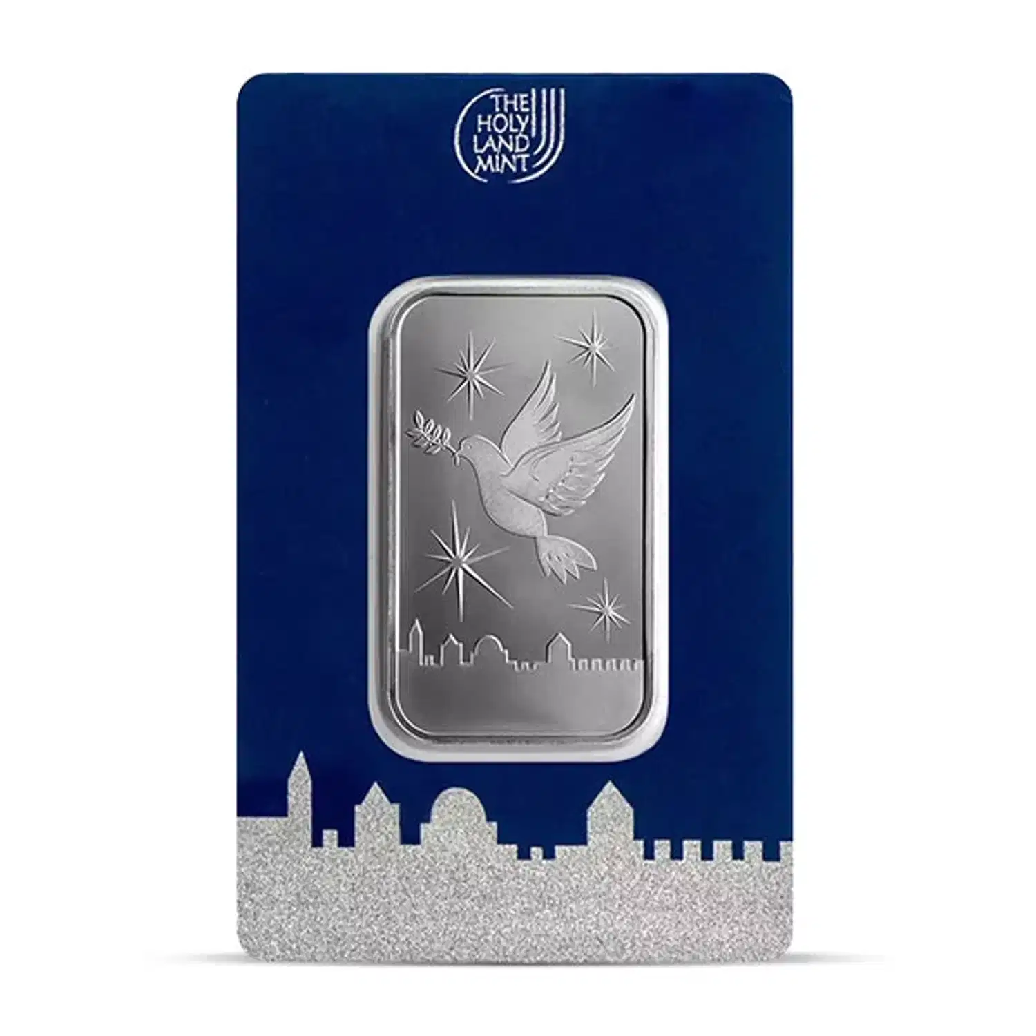 1/2 oz Holy Land Mint Dove of Peace .999 Silver Bar in Assay