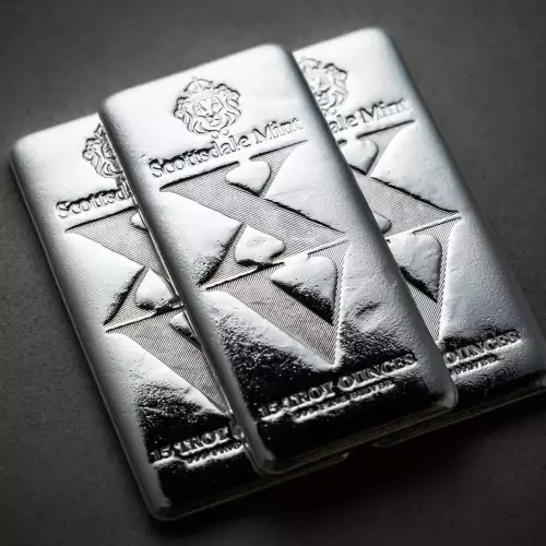 15oz Scottsdale Mint XV 15th Anniversary .999 Silver Bar (5)