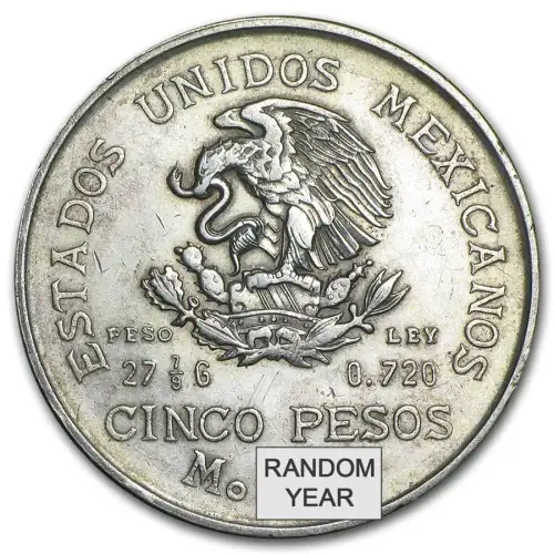 1951-1954 Mexico Silver 5 Pesos Hidalgo (2)