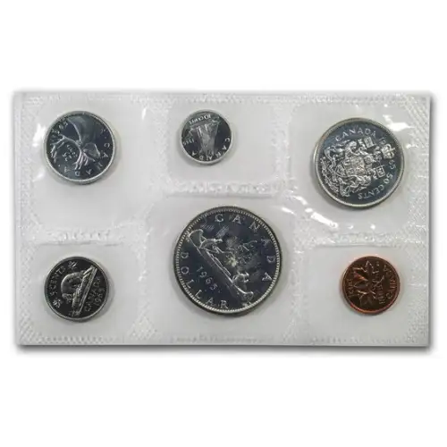 1965 Canada RCM 6 Piece Mixed Silver Proof-like Coin Set (2)
