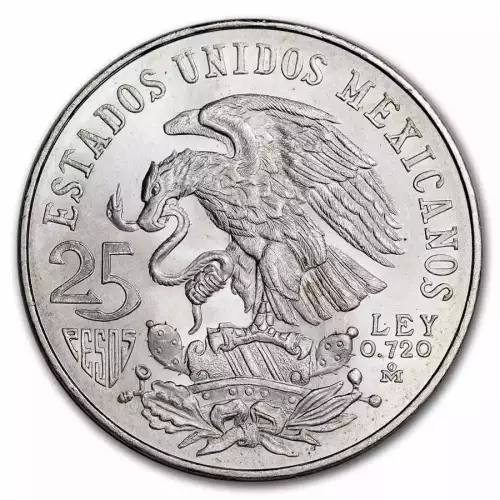 1968 Mexico 25 Pesos Olympics Silver Coin (2)