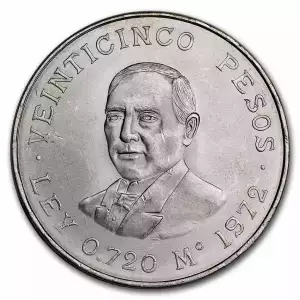 1972 Mexican 25 Pesos  Veinticinco Juarez Silver Coin (2)