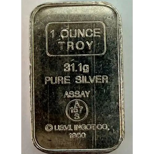 1980 1oz A-mark Vintage Ingot .999 silver bar  (2)