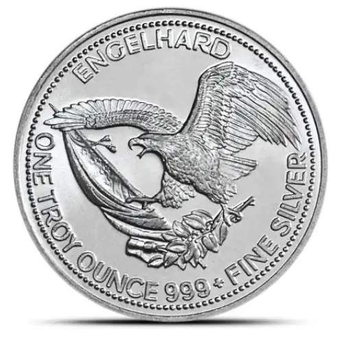 1984 1 oz Engelhard Prospector - Eagle Reverse .999 Silver Round (2)