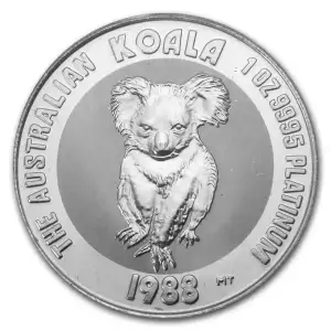 1988 1oz Australian Perth Mint Platinum Koala